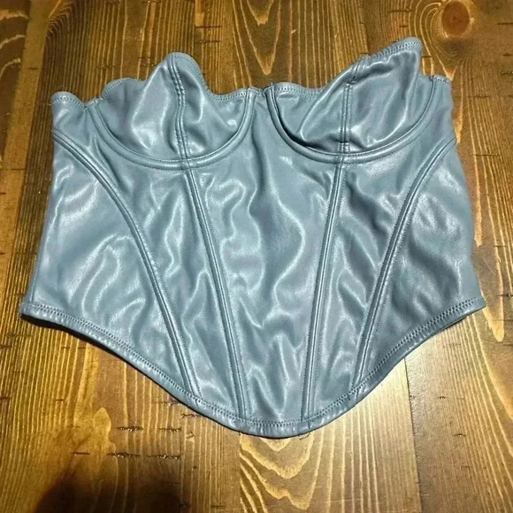Urban Outfitters Out From Under Osanna Faux Leather Corset Size Medium - Picture 4 of 4